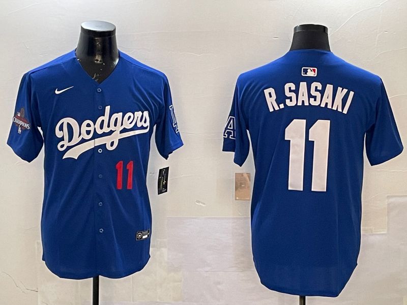 Men Los Angeles Dodgers 11 R.Sasaki Blue Fashion Game 2025 Nike MLB Jersey style 5